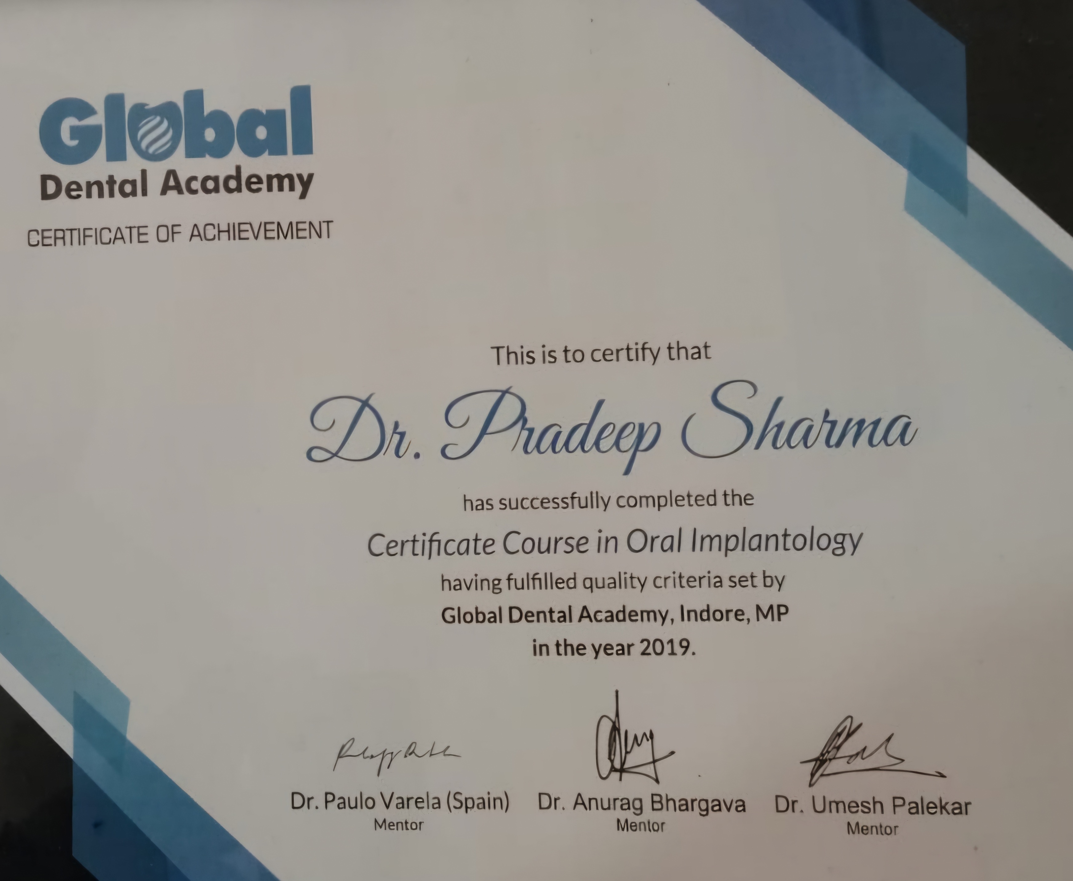 Implantology Certificate